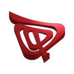 Honargardi logo — a red abstract calligraphic mark
