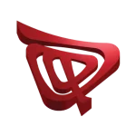 Honargardi logo — a red abstract calligraphic mark