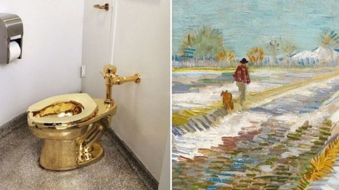  توالت طلایی به جای تابلوی ون گوگ برای ترامپ